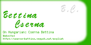 bettina cserna business card